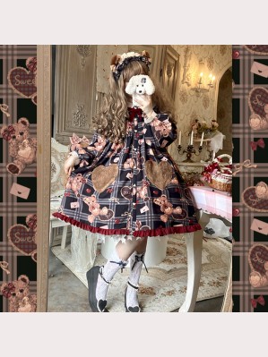 Christmas Teddy Sweet Lolita Style Dress OP (DJ38)